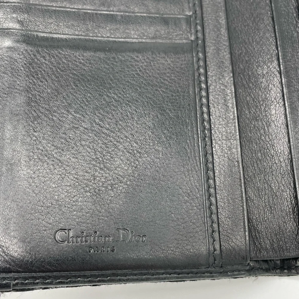 Dior Vintage Monogram Galliano Riveted Double-Sided Long Wallet